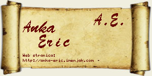 Anka Erić vizit kartica
